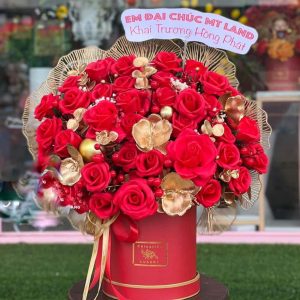 Giỏ Hoa Sáp Mừng Khai Trương HS-018