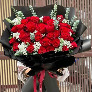 Bó Hoa Sinh Nhật Tone Đỏ HSN-004