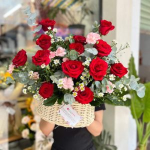 Giỏ Hoa Hồng Đỏ HC-047